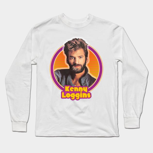 Kenny Loggins / 80s Aesthetic Fan Art Design Long Sleeve T-Shirt by DankFutura